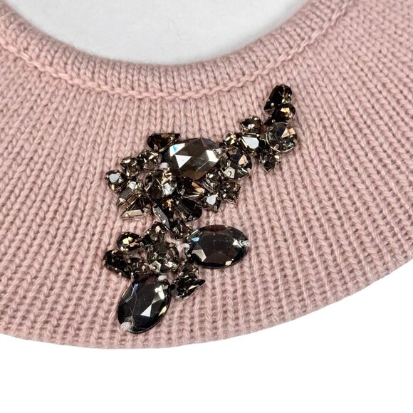 NWT Portolano Beret Hat & Long Gloves Set 2 PCs Blush Beaded Embellished OS - Picture 8 of 13